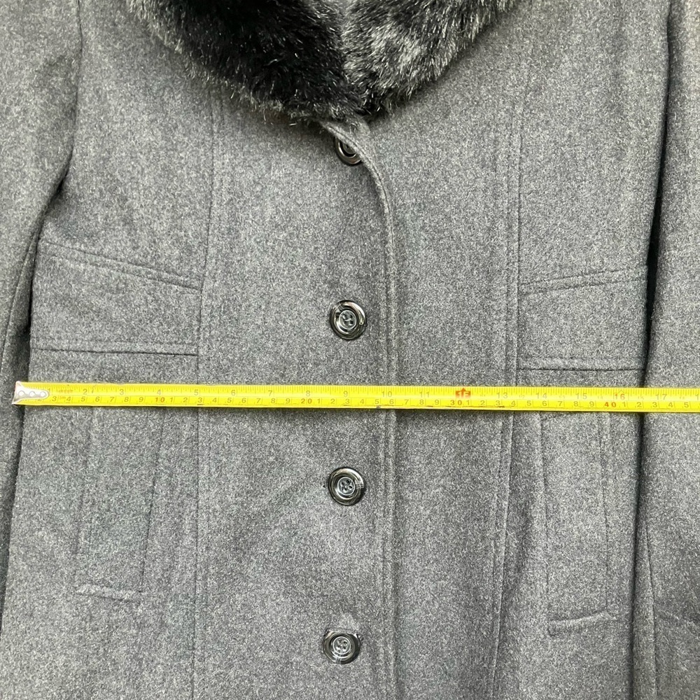 Giacca Wool Blend Pea Coat Grey Large​​​​​ - Picture 6 of 6